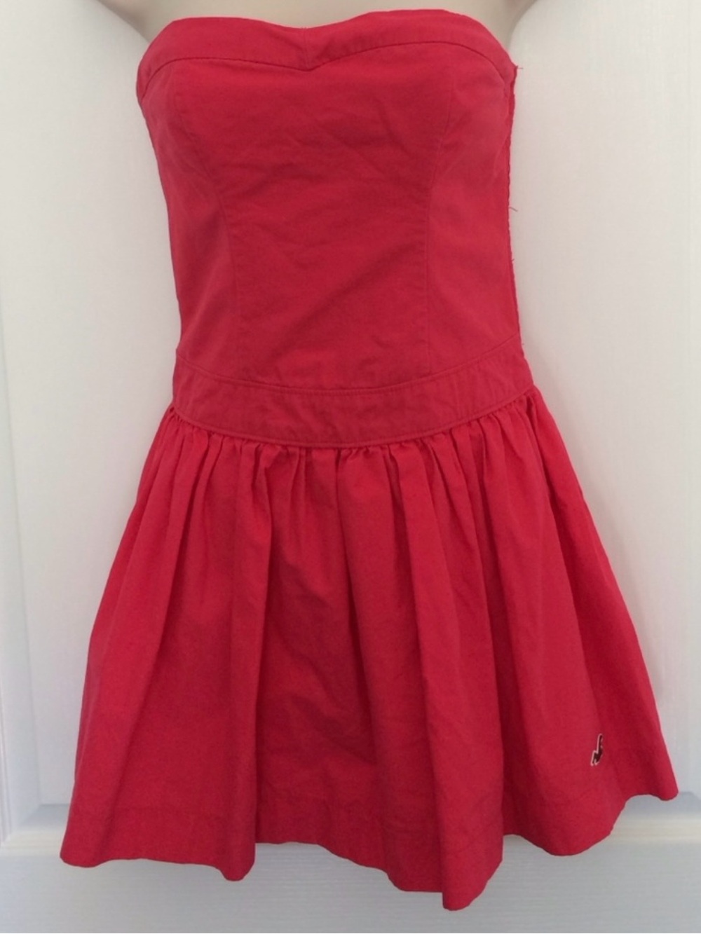 Hollister Red Strapless A-Line Dress